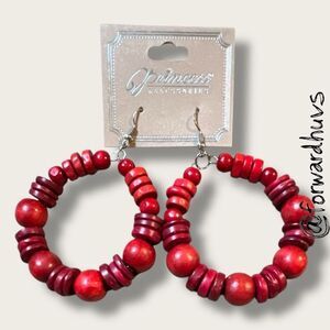 Bundle Sale 3 for $15 | Princess Accessories Red Hoop Earrings